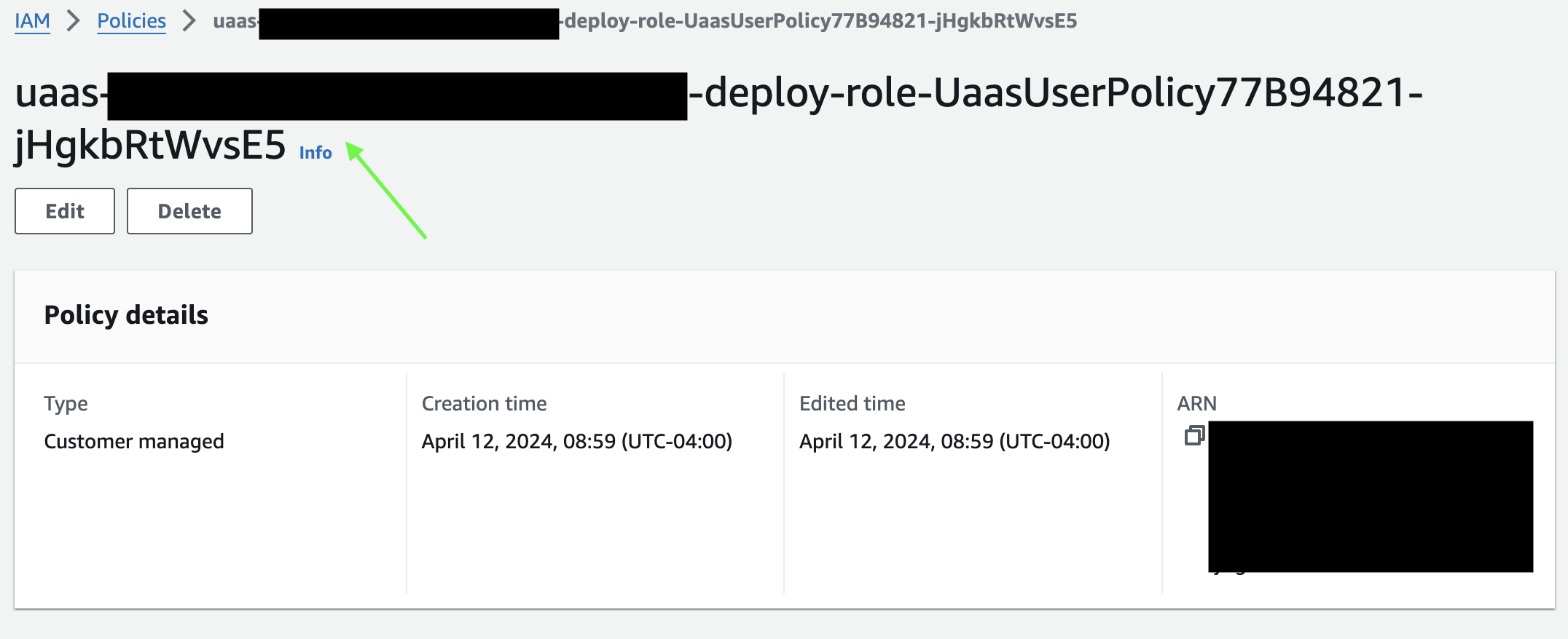 User Policy Name