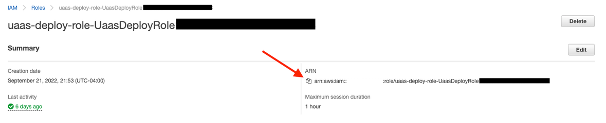 Get the Deployment Role ARN