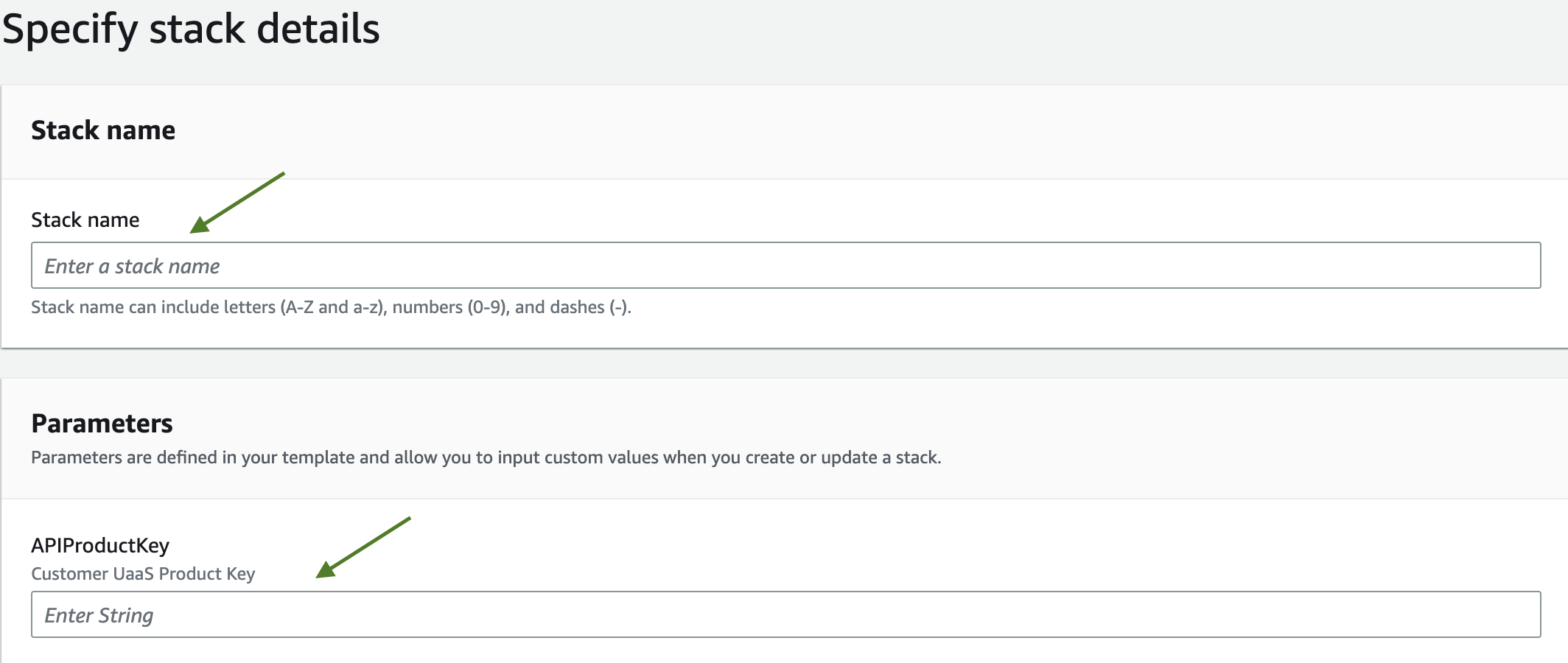 Stack Details Page