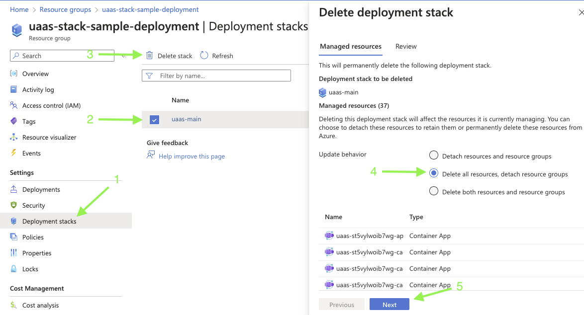 Delete Deployment Stack Part 1